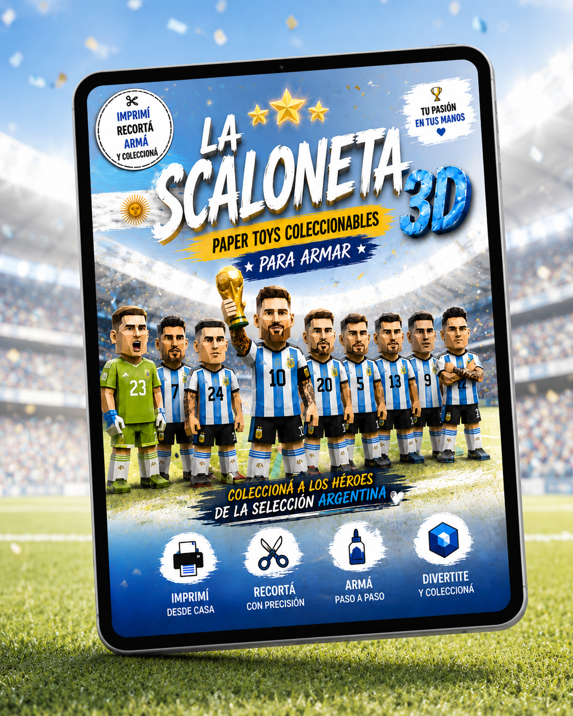 La Scaloneta 3D PAPER TOYS - EDICION MUNDIAL